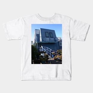 Purple House at Sausalito Docks. Kids T-Shirt